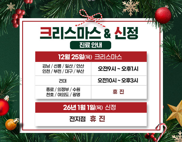 12월공휴일진료안내